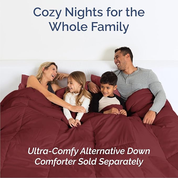 Queen 6 Piece Sheet Set - Comfy, Breathable & Cooling - Hotel Luxury Bedding for Women, Men, Kids, Teens & Children - 1 Flat & 1 Fitted Sheet & 4 Pillowcases w/ Deep Pockets - Wrinkle Free - Burgundy