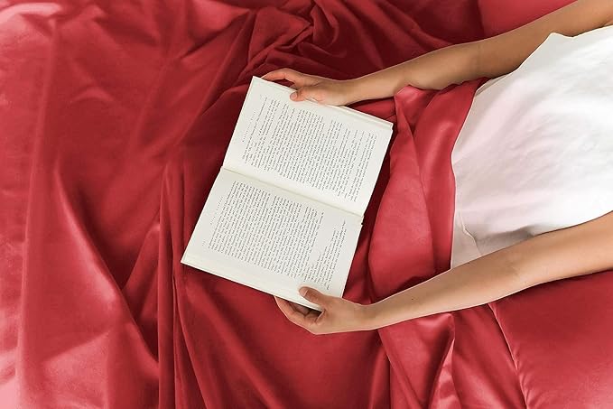 Cal King 6 Piece Sheet Set - Comfy, Breathable & Cooling - Hotel Luxury Bedding for Women, Men, Kids, Teens and Children - 1 Flat & 1 Fitted Sheet & 4 Pillowcases w/ Deep Pockets - Wrinkle Free - Red