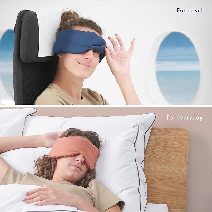 Infinity Travel - Bamboo Sleep Mask - Silky Soft Eye Mask - Comfortable - 100% Light Blocking Night - Machine Washable (Black)