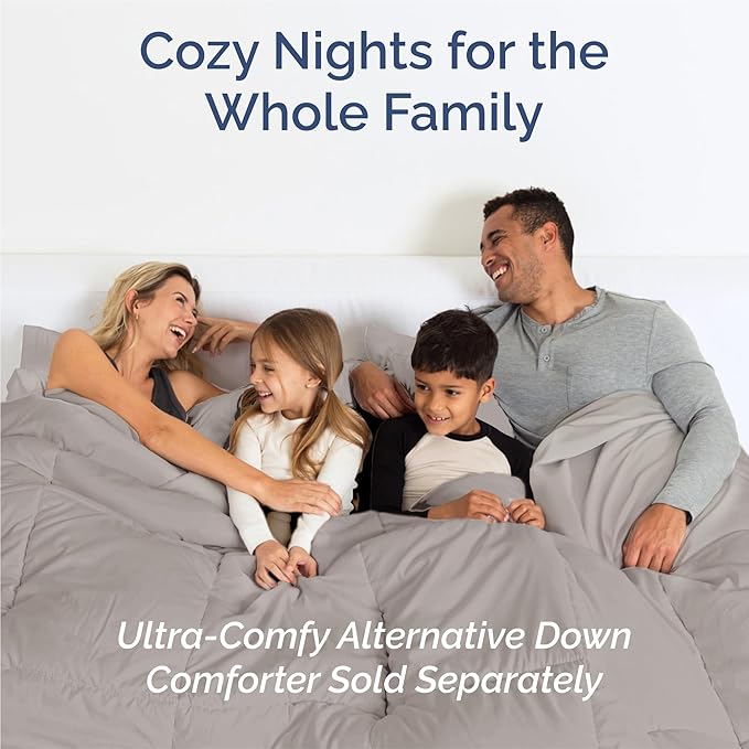King 6 Piece Sheet Set - Comfy, Breathable & Cooling - Hotel Luxury Bedding for Women, Men, Kids, Teens & Children - 1 Flat & 1 Fitted Sheet & 4 Pillowcases w/ Deep Pockets - Wrinkle Free - Light Grey