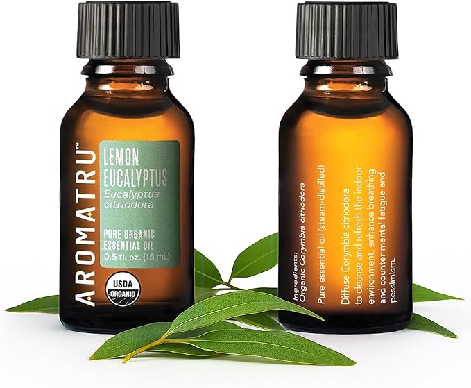 AromaTru Breathe Essential Oil Kit – Spanish Sage, Pine, Lemon Eucalyptus, and Ravintsara – Organic & Wildcrafted – ISO Certified – No Synthetic Fillers – Ethically Sourced