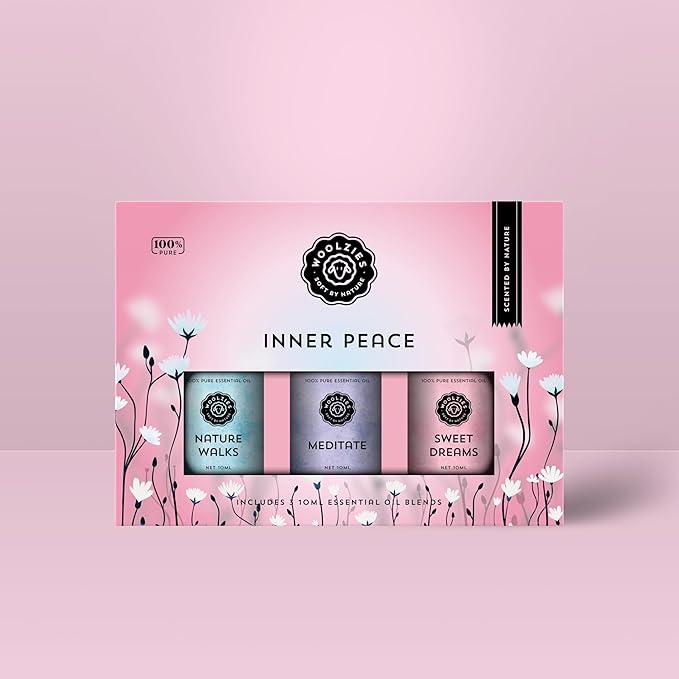 Inner Peace Essential Oil Set | Calming Blends for Relaxation | Nature Walk, Meditate, & Sweet Dreams Blends | Perfect for Aromatherapy, Diffusers, and Holistic Wellness