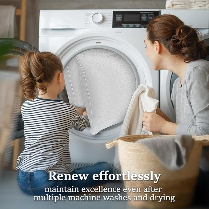 COZSINOOR Bed Pillows Queen Size - Cooling Breathable Premium Down Alternative Pillows Set of 2 for Side, Back, and Stomach Sleepers Hotel Quality Fluffy Soft Microfiber Fill Skin-Friendly