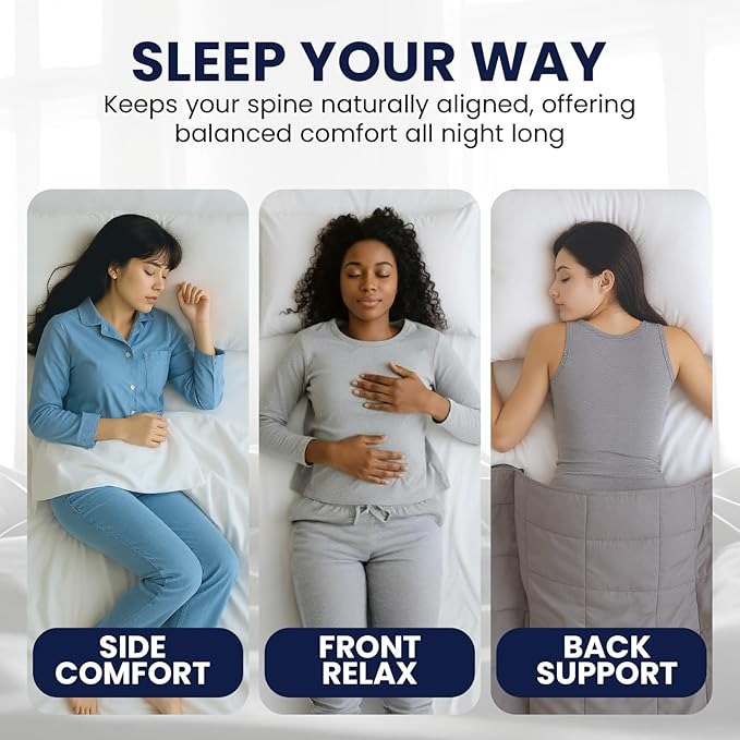 Bed Pillows for Sleeping, Set of 2 – Cooling, Hotel Quality with Soft Down Alternative Fill for Back, Stomach & Side Sleepers | White 100% Cotton King