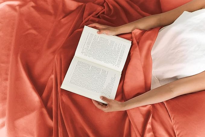 Queen 6 Piece Sheet Set - Comfy, Breathable & Cooling - Hotel Luxury Bedding for Women, Men, Kids, Teens and Children - 1 Flat & 1 Fitted Sheet & 4 Pillowcases w/ Deep Pockets - Wrinkle Free - Coral