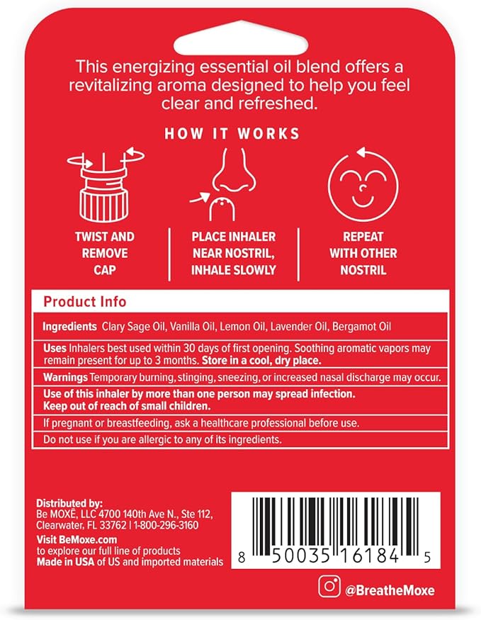 MOXE Blaze Nasal Stick | Calming Comfort + Mental Balance | Thieves Oil Inhaler Provides Soothing Spicy Sensation | Aromatherapy Inhaler with 100% Pure Essential Oils, Frankincense (1 Pack)
