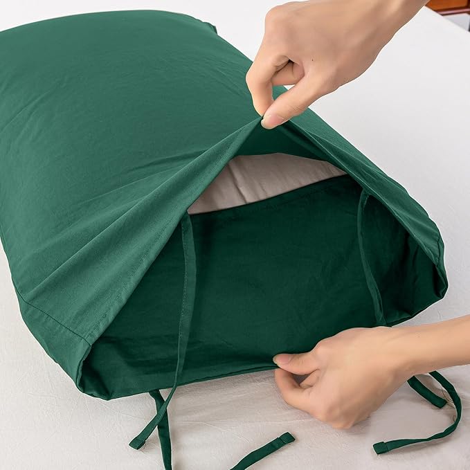 Softness Twin/Twin XL Bed Comforter Set, Comfy Cozy PolyCotton Bedding Blanket 1 Comforter Quilt & 1 Pillowcase Lightweight All Season for Kid Dorm Teens Girl Boy, Forest Emerald Hunter Green