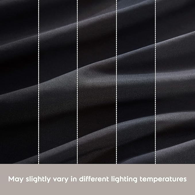Nestl Extra Deep Queen Sheet Set - 6 Piece Breathable & Cooling Sheets - Hotel Luxury Bedding Set w/18-24 Inch Deep Pockets - Easy & Secure Fit - Super Soft, Wrinkle Free & Comfy - Black