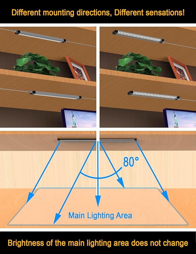 LED Under Cabinet Lighting Touch Under Counter Lights for Kitchen Built-in Adjustable Cable No Messy Wires! 6 Pcs Cabinet Light 6500K 2700Lm 5 External-Cable for Garage Pantry Closet Timer Smart Plug