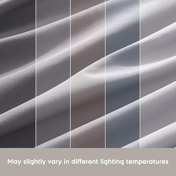 Nestl Extra Deep Twin Sheet Set - 4 Piece Breathable & Cooling Sheets - Hotel Luxury Bedding Set w/18-24 Inch Deep Pockets - Easy & Secure Fit - Super Soft, Wrinkle Free & Comfy - Gray Lavender