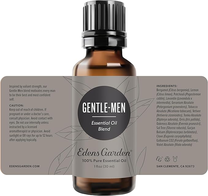 Edens Garden Gentle-Men Essential Oil Blend- 100% Pure Premium Grade, Undiluted, Natural, Therapeutic, Aromatherapy, The Best for Skin, Candle, Laundry 30 ml (1 fl oz)