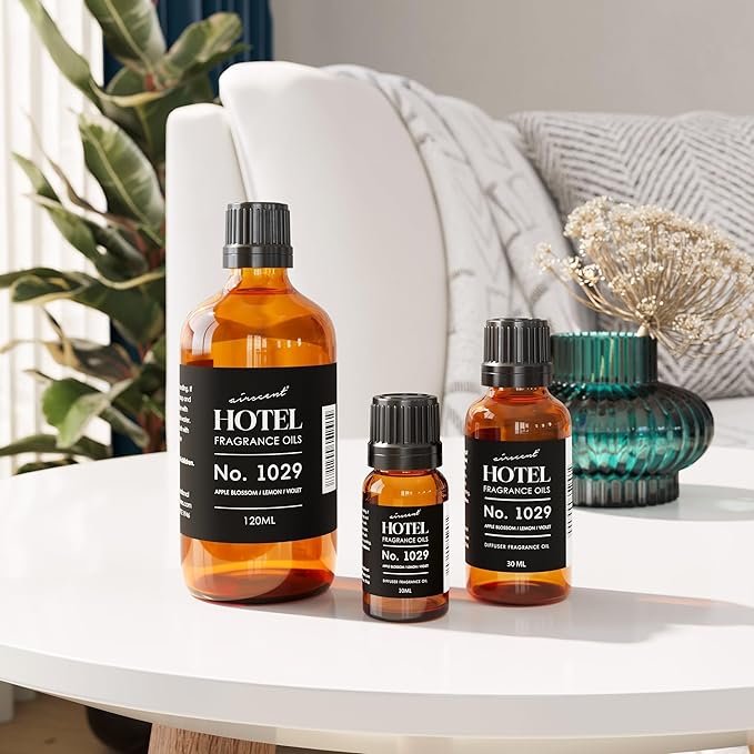 AirScent Hotel Diffuser Oil No. 1029 Inspired by The Floral Breeze Hotel Scent - Premium Fragrance Oil for Ultrasonic and Waterless Diffusers and Crafting - 120 mL, 4 fl oz Glass Bottle with Dropper