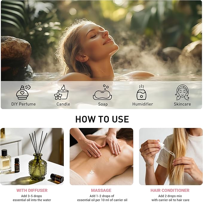 Geranium Essential Oil 4oz Pure and Natural Geranium Oil Essential Oil for Aroma Diffusers, Skin & Body Care, Massage, Bath, DIY Soap & Candle Making, 118ML