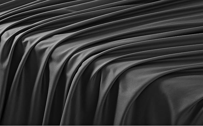 Manyshofu Extra Deep Pocket Queen Sheet Sets - Hotel Luxury 1800 Thread Count Sheets & Pillowcases - Microfiber Bed Set up to 24" Mattress - Charcoal Grey Bed Sheets 18-24 Inch Deep Pockets - 4 Piece