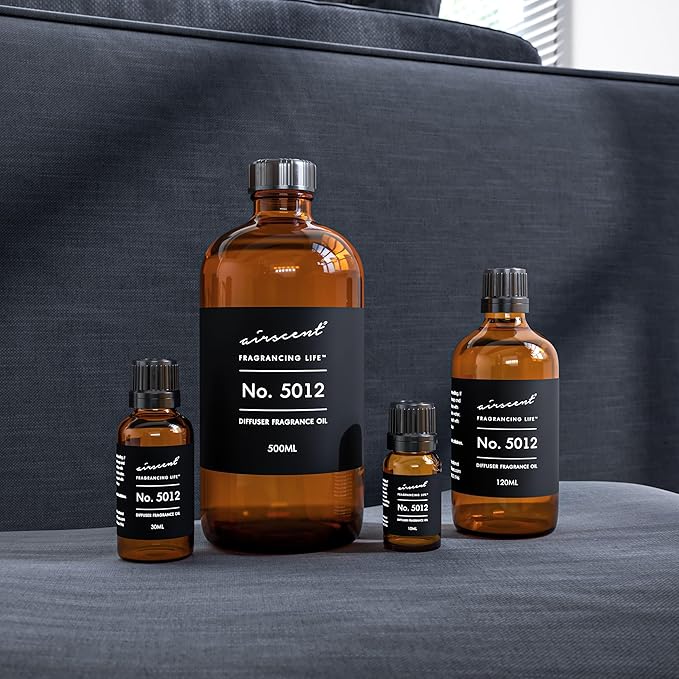 AirScent No. 5012 Perfume Dupe Diffuser Oil - Sandalwood Honey Pomelo - Premium Fragrance Oil Blend for Ultrasonic and Waterless Diffusers and Crafting - 120 mL, 4 fl oz