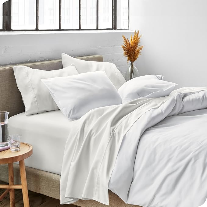 Bare Home Split King Sheet Set - 1800 Ultra-Soft Microfiber Bed Sheets - Double Brushed - Deep Pockets - Easy Fit - 5 Piece Set - Bedding Sheets & Pillowcases (Split King, Cream)