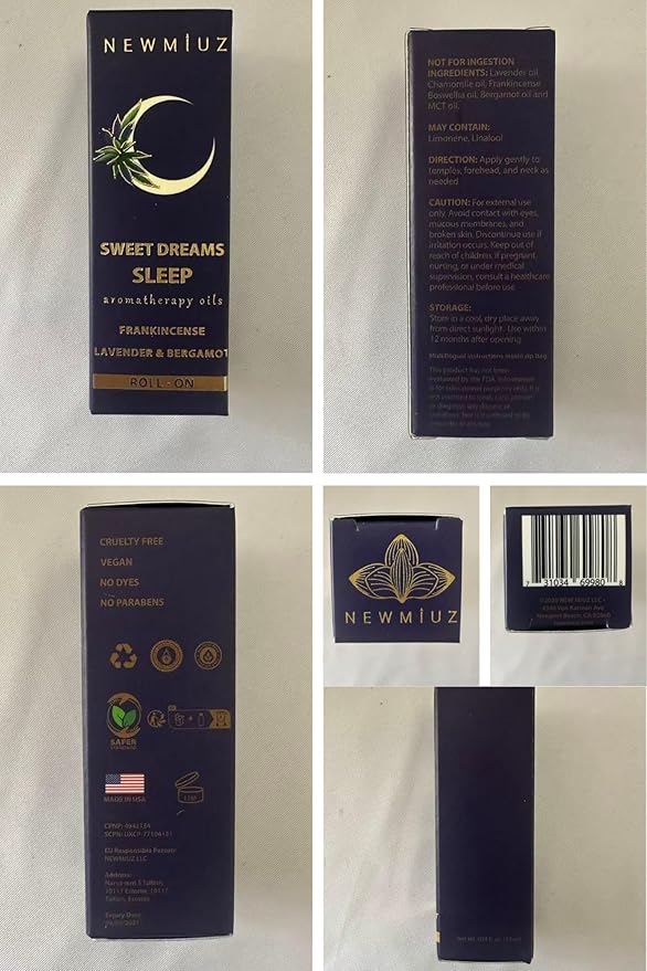 Sleep Well Roll On Essential Oil Anti Stress Calming Aromatherapy Stick Blend Lavender Bergamot Frankincense Destress Relaxation Stress Gift for Women