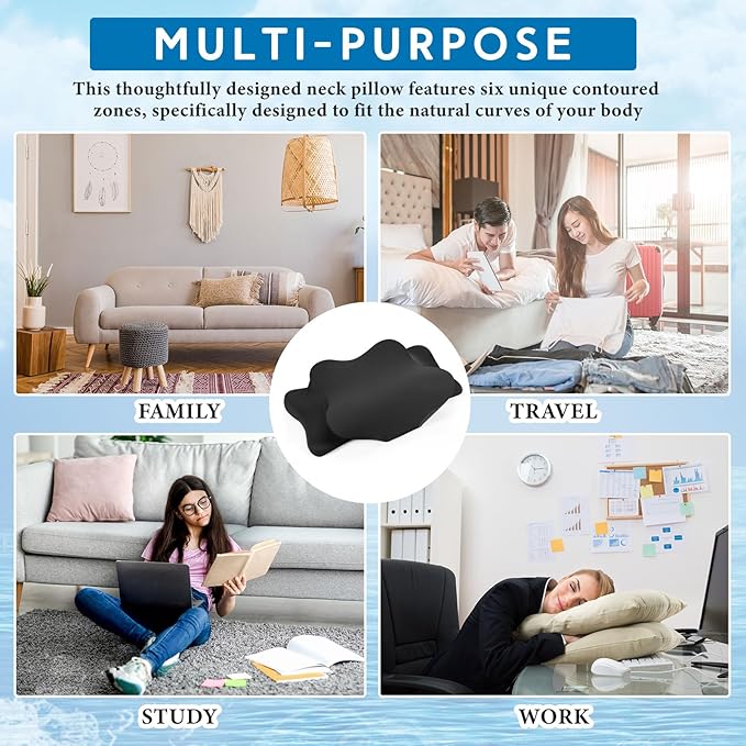 Hahafelt Cooling Cervical Pillowcase Cover with Envelope Closure (Only Pillow Case) Ergonomic Neck Pillowcase Smooth Soft Cool Pillow Cover for Side Back Stomach Sleepers(Black,Standard Size)