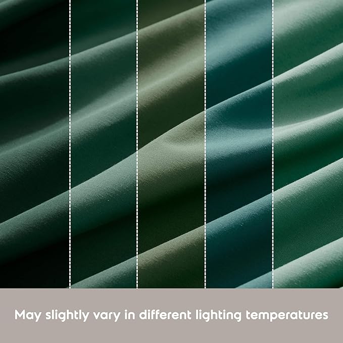 Nestl Extra Deep Twin XL Sheet Set - 4 Piece Breathable & Cooling Sheets - Hotel Luxury Bedding Set w/18-24 Inch Deep Pockets - Easy & Secure Fit - Super Soft, Wrinkle Free & Comfy - Dark Green