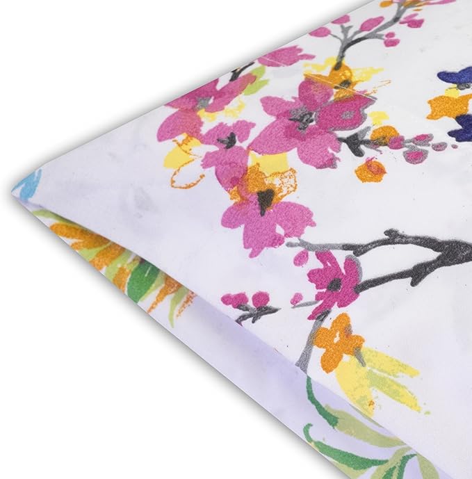 1500 Supreme Collection Extra Soft Botanical Bright Whimsical Watercolor Pattern Sheet Set - Luxury Bed Sheets Set with Deep Pocket Wrinkle Free Bedding, Printed Patter