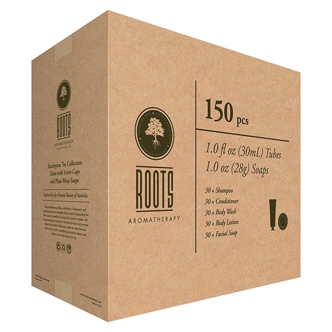 150 Piece Hotel Toiletries Bulk Set for Airbnb Hosts, Travel Size Shampoo Conditioner Body Wash Lotion & Bar Soap, Guest Bathroom Essentials