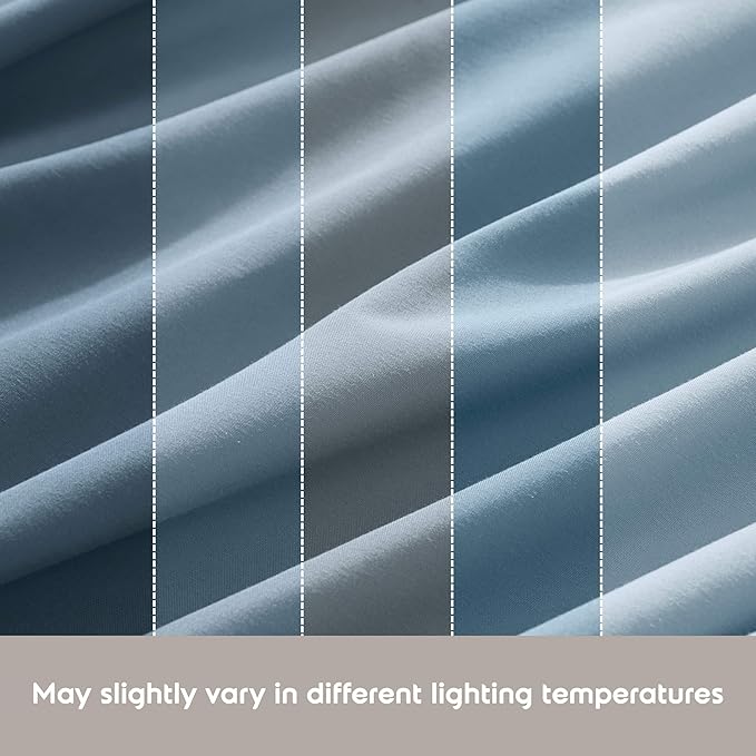 Nestl Extra Deep Queen Sheet Set - 6 Piece Breathable & Cooling Sheets - Hotel Luxury Bedding Set w/18-24 Inch Deep Pockets - Easy & Secure Fit - Super Soft, Wrinkle Free & Comfy - Stone Blue