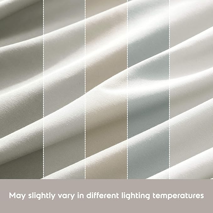 Nestl Extra Deep Twin XL Sheet Set - 4 Piece Breathable & Cooling Sheets - Hotel Luxury Bedding Set w/18-24 Inch Deep Pockets - Easy & Secure Fit - Super Soft, Wrinkle Free & Comfy - Off White