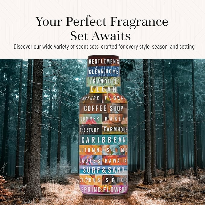 P&J Trading - Woodland Set of Scented Oils - Cedar, Warm Rustic Woods, Moss, Redwood Forest, Mountain Air, Evergreen Forest Fragrance Oils for Candle Making, Soap Making, Diffuser Oils