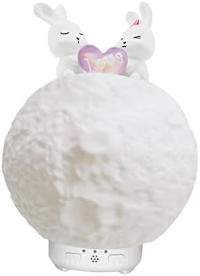 Essential Oil Diffuser, Mist Spray Silent Air Humidifier with Moon Statue for Bedside Office SPA Dorm Decor (Moon)