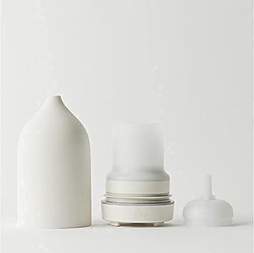 Stone Diffuser, Ceramic Essential Oil Diffuser, Humidifier 160ml Ultrasonic Oil Diffuser for Aramatherapy (White)