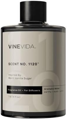 VINEVIDA [16 Fl Oz] Scent NO. 1120 Fragrance Oil for Cold Air Diffusers, Aromatic Notes of Earthy Musk Vanilla, Essential Oils for Diffuser Oil Refill & Air Freshener Room Spray