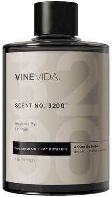 VINEVIDA [16 Fl Oz] Scent NO. 3200 Fragrance Oil for Cold Air Diffusers, Aromatic Notes of Lavender, Bergamot, Mint & Cinnamon Essential Oils for Diffuser Oil Refill & Air Freshener Spray