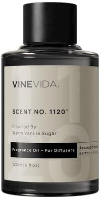 VINEVIDA [4 Fl Oz] Scent NO. 1120 Fragrance Oil for Cold Air Diffusers, Aromatic Notes of Earthy Musk Vanilla, Essential Oils for Diffuser Oil Refill & Air Freshener Room Spray