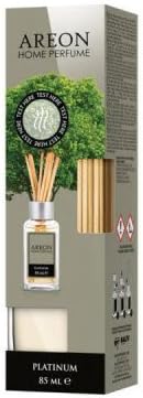 Areon Home Luxury Perfume Reed Diffuser + 10 Rattan Reeds, Platinum Scent 85ml