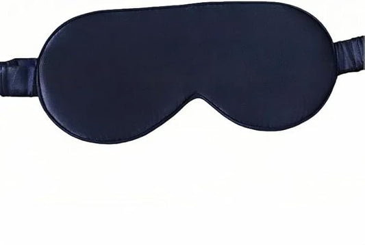 100% Nature Double-Sided Mulberry Silk Shading Eye Mask with Silk Strap, Navy