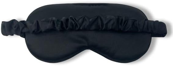 Funky Junque Satin Sleep Mask, Eye Mask for Sleeping & Travel - Funny Adjustable Blindfold Bachelor Gift - Groom (Black)
