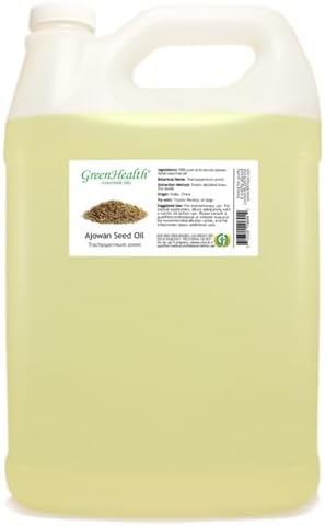 Ajowan Seed Oil - 128 fl oz (1 Gallon) Plastic Bottle w/Cap - 100% Pure Essential Oil - GreenHealth