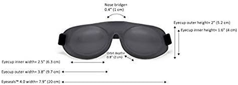 EyeEco Eyeseals 4.0 Sleep Mask – Charcoal – Moisturizing Eye Masks for Sleep, Keep Dry Air Out and Moisture in – Latex-Free Eye Mask Great for CPAP Users