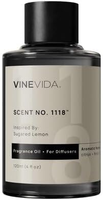 VINEVIDA [4 Fl Oz] Scent NO. 1118 Fragrance Oil for Cold Air Diffusers, Aromatic Notes of Citrus, Green, Floral, Sugar & Vanilla Essential Oils for Diffuser Oil Refill & Air Freshener Room Spray
