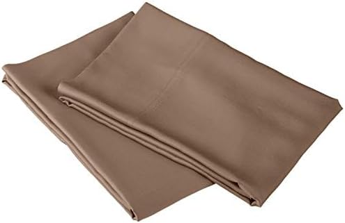 Mattress-Homes Hotel Quality Premium Pillowcases King Size Set of 4 Cotton Pillows for Sleeping, Smooth & Silky Cozy Breathable Bed Pillow Covers Machine Washable in Taupe Solid