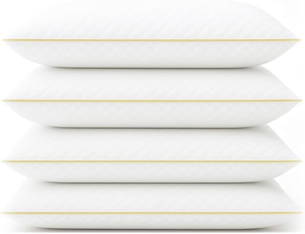 Royal Therapy King Size Set of 4- Shredded Memory Foam Pillow–Adjustable Memory Foam Pillow for Sleeping, Firm Pillow for Neck & Shoulder Support, Breathable Bed Pillow for Back Stomach Side Sleepers