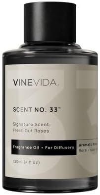 VINEVIDA [4 Fl Oz] Fresh Cut Roses Fragrance Oil for Cold Air Diffusers, Essential Oils for Diffuser Oil Refill & Air Freshener Room Spray