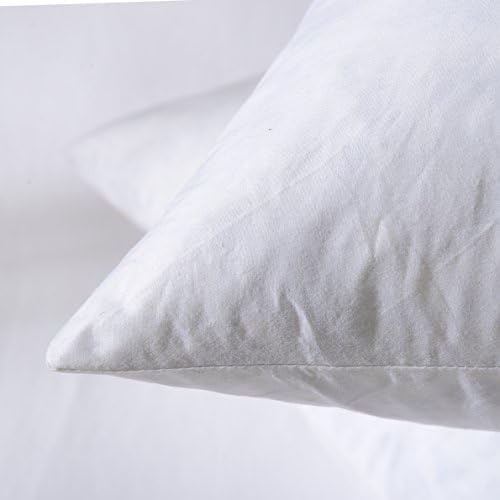 basic home Hotel-Style Goose Feather Down Euro Pillow Insert for Sofa & Bed - 100% Odorless & Plump Cushion Filler - 233TC Cotton with Inner Liner to Prevent Poking (30x30 Inch)