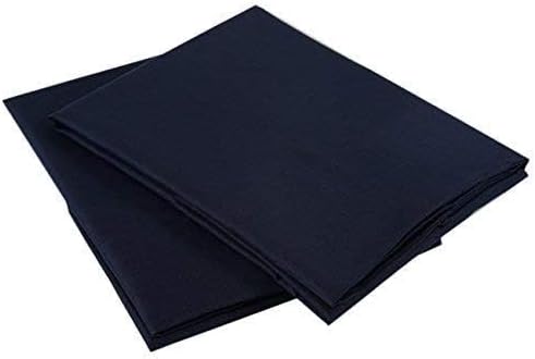 Mattress-Homes Hotel Quality Premium Pillowcases King Size Set of 4 Cotton Pillows for Sleeping, Smooth & Silky Cozy Breathable Bed Pillow Covers Machine Washable in Navy Blue Solid