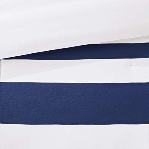 Madison Park Heritage Comforter Quilt Combo Set - Modern Luxury Design, All Season Down Alternative Bedding, Matching Shams, Decorative Pillows, King/Cal King(104"x92"), Color Block Navy 8 Piece