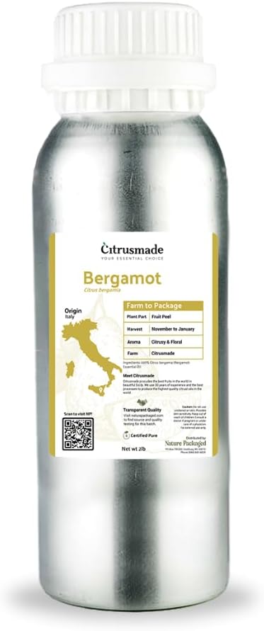Bergamot Essential Oil - Direct from Citrusmade in Sicily- Pure Essential Oil for Diffusers and Aromatherapy | 100% Pure Therapeutic Grade (2Lbs)