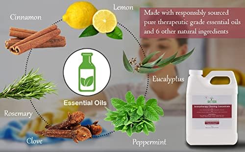 Naeterra Aromatherapy Cleaning Starter Kit - 32oz Plant-Based Concentrate, 16oz Amber Bottle, Funnel & Cloth - Legendary Apothecary Botanical Blend - No Synthetics - 64 Refills
