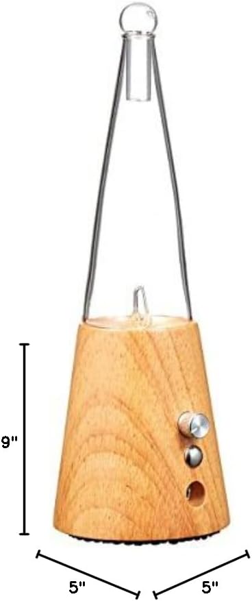 Exquisite Nebulizing Essential Oil Diffuser for Aromatherapy by Organic Aromas - Light-Colored Wood Base with Glass Reservoir (Light-Colored Wood)