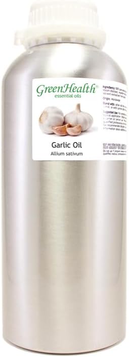 Garlic Essential Oil - 32 fl oz - 100% Pure Essential Oil - Aluminum Bottle - GreenHealth