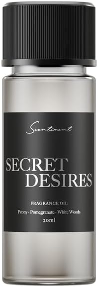 Scentiment Secret Desires Diffuser Oil – Lemon Crème, Vanilla, Raspberry, Pomegranate & Peony Scent for Diffusers, Fragrance Oil – 0.68 fl oz (20 mL)